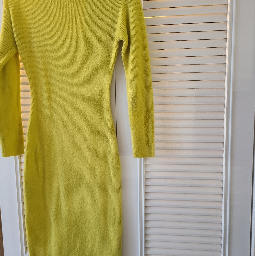 Lime sweater dress